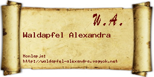 Waldapfel Alexandra névjegykártya
